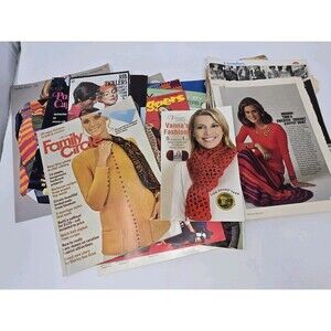 VINTAGE KNITTING CROCHET PAMPHLETS INSTRUCTIONS PATTERNS DESIGN BOOK LOT 70S 80S